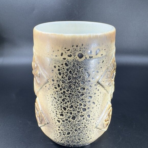 Vintage Israel Jerusalem Pottery Ceramic Coffee Cup Mug Large Mug Brown Textured - Picture 7 of 14